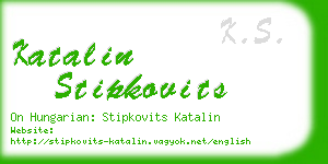 katalin stipkovits business card